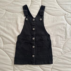 OshKosh B’gosh Black Denim Skirtall Overalls Size 3T